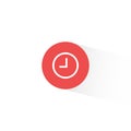 Clock Button Icon Vector in Trendy Flat Style. Pending Symbol Illustration
