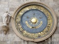 clock calendar of the gothic tower of the cathedral of messina