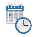 Clock and calendar illustration design