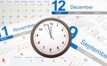 Clock and calendars Royalty Free Stock Photo