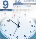 Clock and calendars Royalty Free Stock Photo