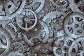 Clock Cogs Background Royalty Free Stock Photo