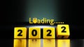 Clock counting to the happy new year or loading 2021 to 2022 Royalty Free Stock Photo