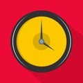 Clock deadline icon, flat style