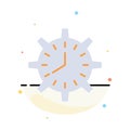 Clock, Deadline, Time, Timepiece, Timing, Watch, Work Abstract Flat Color Icon Template Royalty Free Stock Photo