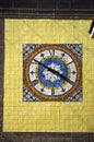 A clock on a church on the Amalfi coast, Italy