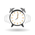 Clock design over white background, vector illustration Royalty Free Stock Photo