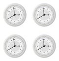 Clock dial in four variants with different design details