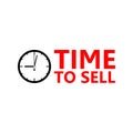 Clock dial Time to sell icon or logo Royalty Free Stock Photo