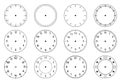 Clock dial watch face vector set