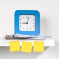 Clock and document Royalty Free Stock Photo