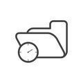 Clock document icon. Vector illustration decorative design