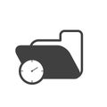 clock document icon. Vector illustration decorative design