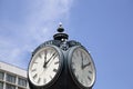 Clock in downtown Tulsa Oklahoma USA Royalty Free Stock Photo