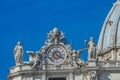 Clock on facade of Saint Peter basilica Royalty Free Stock Photo