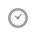 Clock face with arrows outline icon Royalty Free Stock Photo