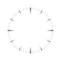 Clock face. Blank hour dial. Wedges mark minutes and hours. Simple flat vector illustration Royalty Free Stock Photo