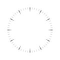 Clock face. Blank hour dial. Wedges mark minutes and hours. Simple flat vector illustration