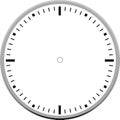 Clock face blank icon design. Royalty Free Stock Photo