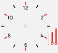 Clock face blank icon design. Royalty Free Stock Photo