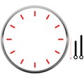 Clock face blank icon design. Royalty Free Stock Photo