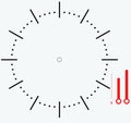 Clock face blank icon design. Royalty Free Stock Photo