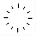 Clock face blank on white background - Vector illustration Royalty Free Stock Photo