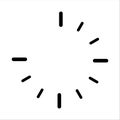 Clock face blank on white background - Vector illustration Royalty Free Stock Photo