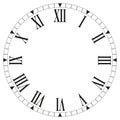 Clock face blank on white background - Vector illustration Royalty Free Stock Photo