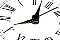 Clock face with focus on center Royalty Free Stock Photo