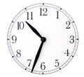 Clock face and hands on white background Royalty Free Stock Photo