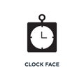 Clock face icon. Simple element illustration. Clock face concept