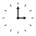 Clock face icon. Time symbol. Circle timer with arrrows