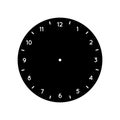 Clock face icon vector. Time illustration sign. Clock symbol. Wall clock logo. Royalty Free Stock Photo