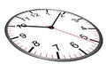 Clock face illustration with second minute hour hands