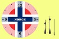 Clock Face - Norway Royalty Free Stock Photo