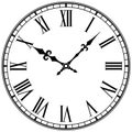 Clock Face With Roman Numerals. Royalty Free Stock Photo