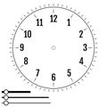 Clock face round. Design for men. Blank display dial of mechanic Royalty Free Stock Photo