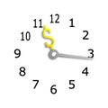 Clock face with USD money sign symbol hands, 3D rendering Royalty Free Stock Photo