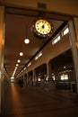 Clock in factory hall Royalty Free Stock Photo