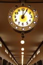 Clock in factory hall Royalty Free Stock Photo