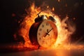 Clock fire deadline. Generate Ai