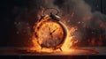 Clock on fire. Time to wake up. Generative AI