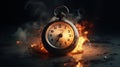 Clock on fire. Time to wake up. Generative AI