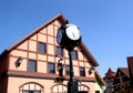 Clock in Frankenmuth downtown Royalty Free Stock Photo