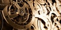 clock gear background and abstract . 3d, rendering, illustration Royalty Free Stock Photo