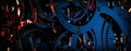 clock gear background and abstract . 3d, rendering, illustration Royalty Free Stock Photo