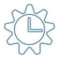 Clock gear icon. Business time concept vector Royalty Free Stock Photo