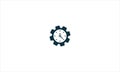 Clock gear icon.Time management concept. Gears, clock, icons. Vector illustration Royalty Free Stock Photo