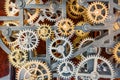 Clock gear set Close up Royalty Free Stock Photo